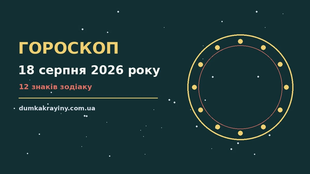 Гороскоп на 18 серпня 2026 року: що підготували зорі про настрій, справи та гроші